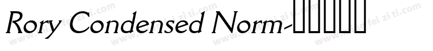 Rory Condensed Norm字体转换